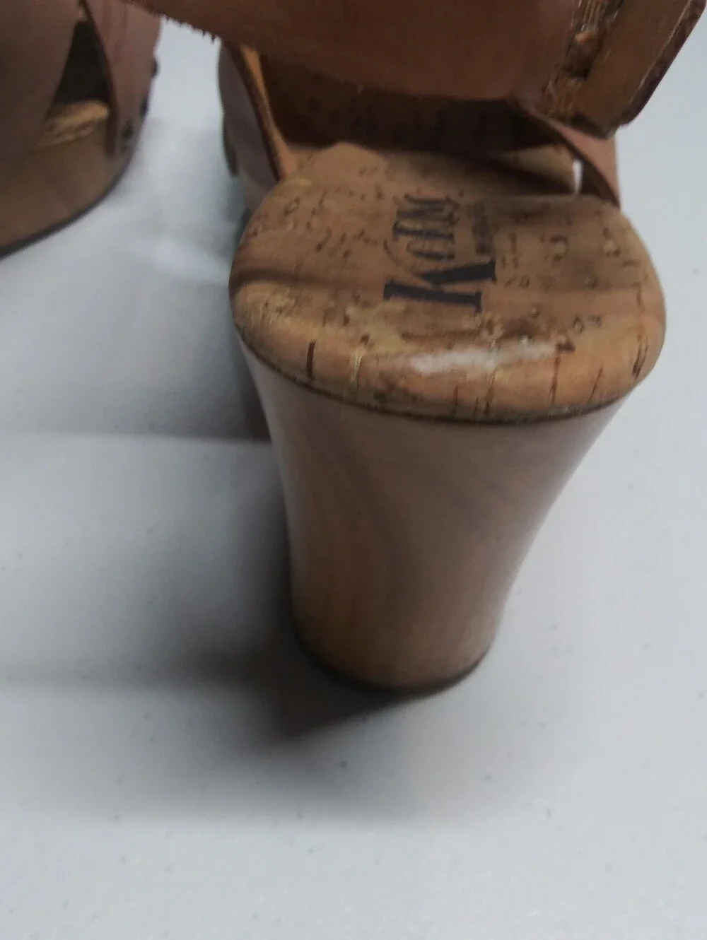 Kork Ease Mauve Studded Wooden Heel Sling Back Heel Size 9